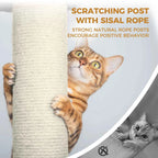 [Low stock] Modern Eco-Friendly Cat Climbing Frame MFD Material Durable Construction 4-Level Design Spacious Perch Hanging Toys Easy Cats