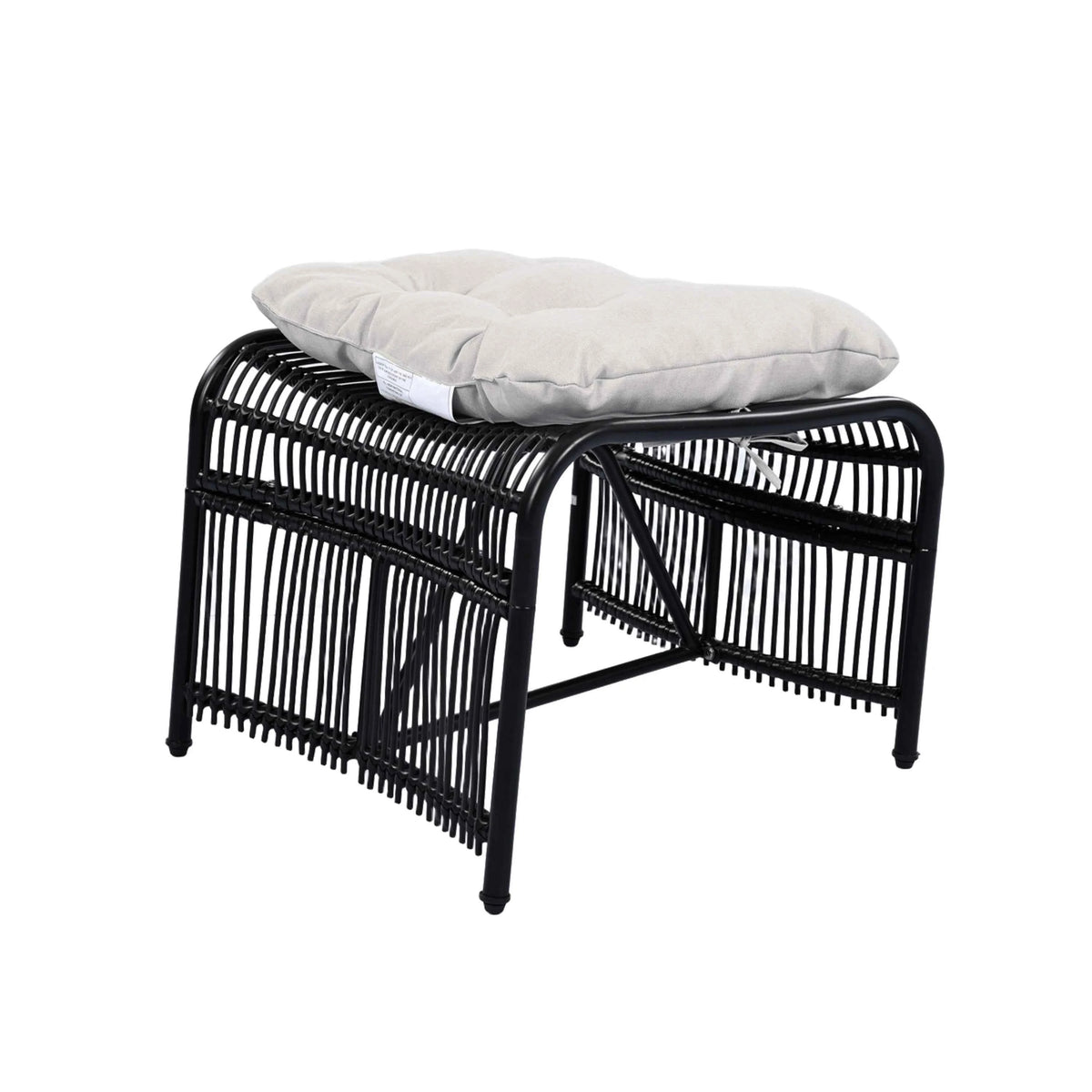 3 Pieces Wicker Outdoor Patio Furniture Set with Lounge Chair for Garden Deck and Porch