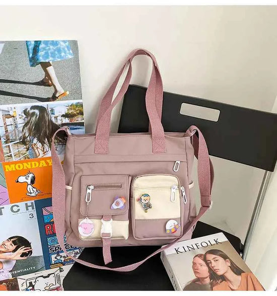 Nylon Waterproof Canvas Women Handbags Shoulder Bag Japanese Ladies Messenger Bag Student School Crossbody Bags for Girl Satchel