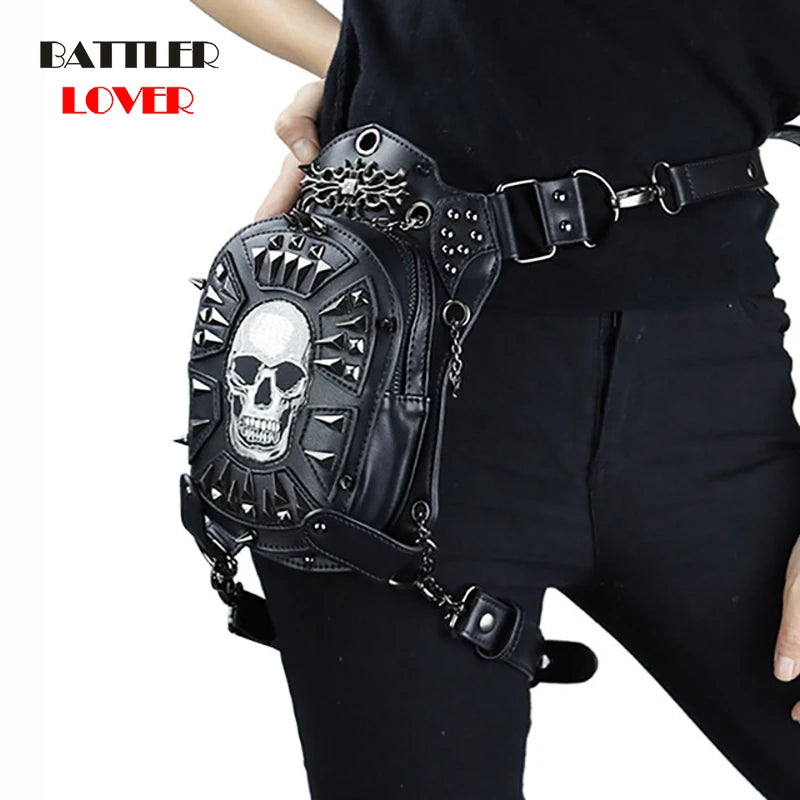 European Brand Design Chain Motorcycle Bags Women Clothing Shoulder Rivet Zipper Jacket Bag Messenger Bag Women Leather Handbags