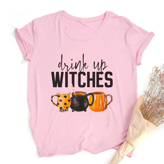 Witches Do It Better T-Shirt Black Gothic Tee Shirt Summer Fashion Halloween Party Tshirts Short Sleeve O-neck Printed Tee Shirt SS69 11.69 DF72-FSTPK- / XXL