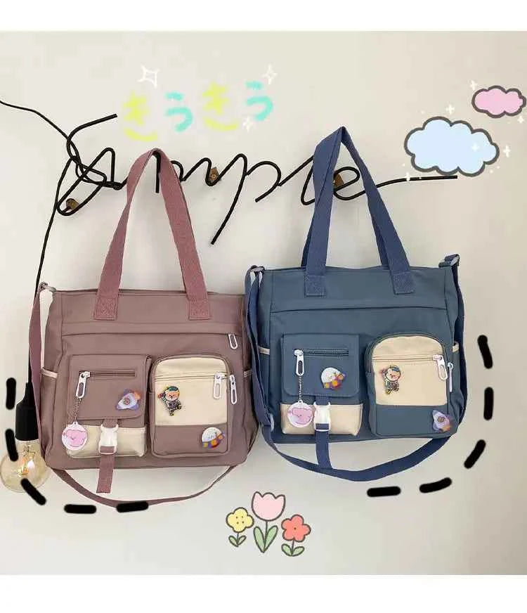 Nylon Waterproof Canvas Women Handbags Shoulder Bag Japanese Ladies Messenger Bag Student School Crossbody Bags for Girl Satchel