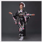 Traditional Japanese Yukata Kimono with Obi - Women's Evening Dress