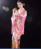 Traditional Japanese Yukata Kimono with Obi - Women's Evening Dress