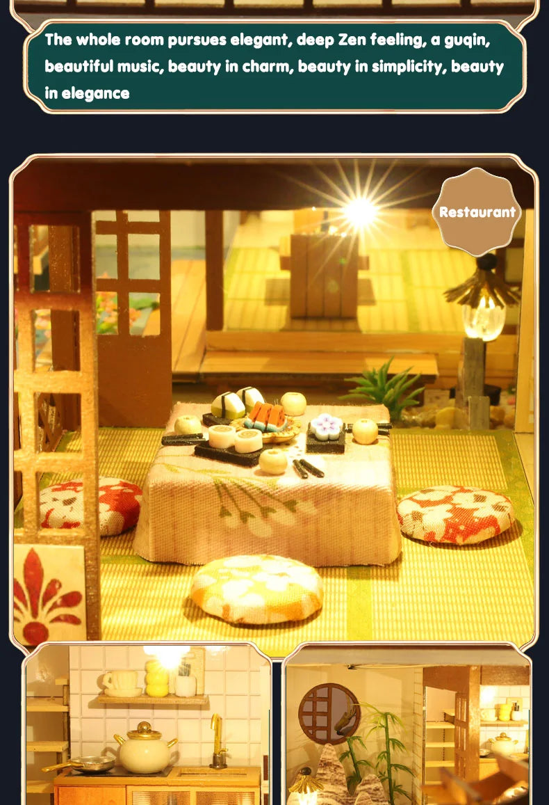 Doll House Wooden Furniture Diy Dollhouse Miniature Puzzle Assemble Miniatures Dollhouse Kits Educational Toys For Children Gift SS69