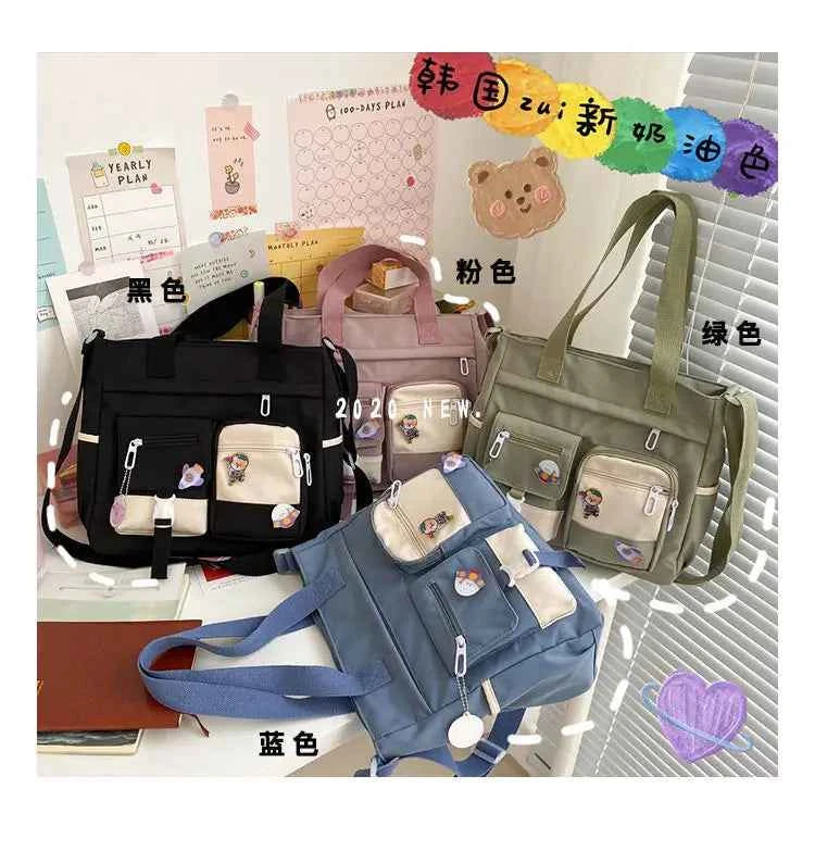 Nylon Waterproof Canvas Women Handbags Shoulder Bag Japanese Ladies Messenger Bag Student School Crossbody Bags for Girl Satchel