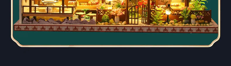 Doll House Wooden Furniture Diy Dollhouse Miniature Puzzle Assemble Miniatures Dollhouse Kits Educational Toys For Children Gift SS69