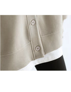 CHIC VEN Korean Autumn Winter Women's Sports Coat Casual Loose V-neck Sweatshirt for Women Thick Warm Tops Office Lady Female