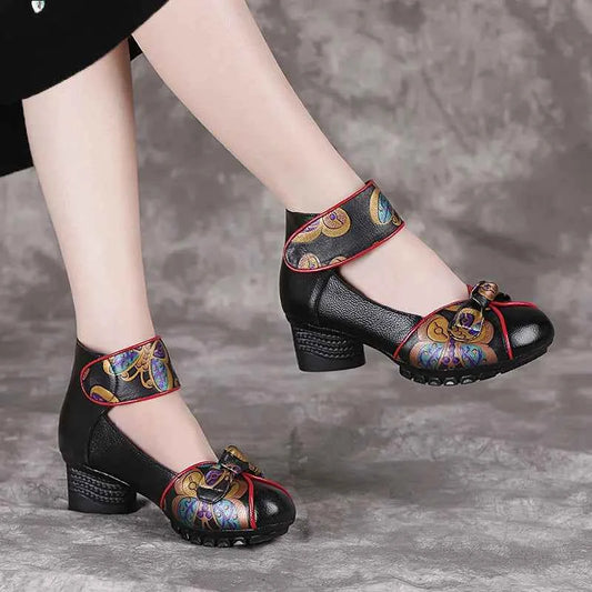 GKTINOO 2025 Spring Autumn New Retro Genuine Leather Platform Shoes Women's Pumps High Heel Soft Bottom Shoes Women Designers