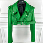 GO BALLISTIC Women's Sheepskin Leather Jacket - Short, Colorful
