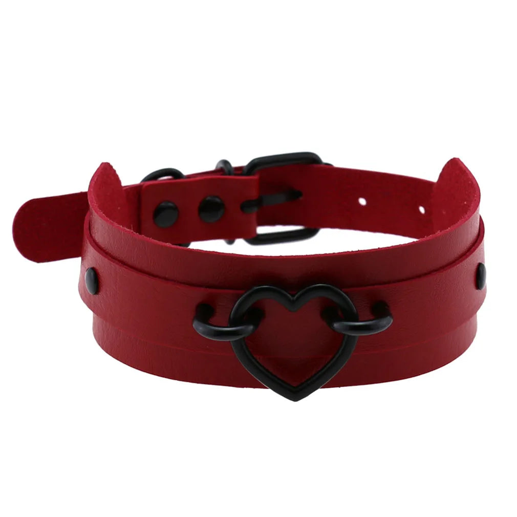Punk Black Metal Tassel Red Choker Necklace Sexy Spiked Neck Strap Clavicle Collar Men Necklaces Hollween Women Y2K Jeweley Gift SS69 8.69 P054 red