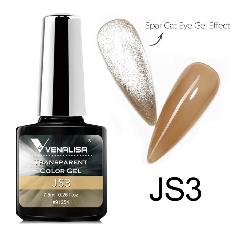 Venalisa Crystal Cat Eye Nail Gel Polish Magnetic Gel Nail Polish 7.5ml Soak Off UV LED Enamel UV Gel SS69 13.69 JS3 transparent