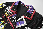 4XL fashion graffiti beading Women pu Leather Jacket Punk Style Motorcyle embrodiery leather Jackets Coats Streetwear F803 SS69