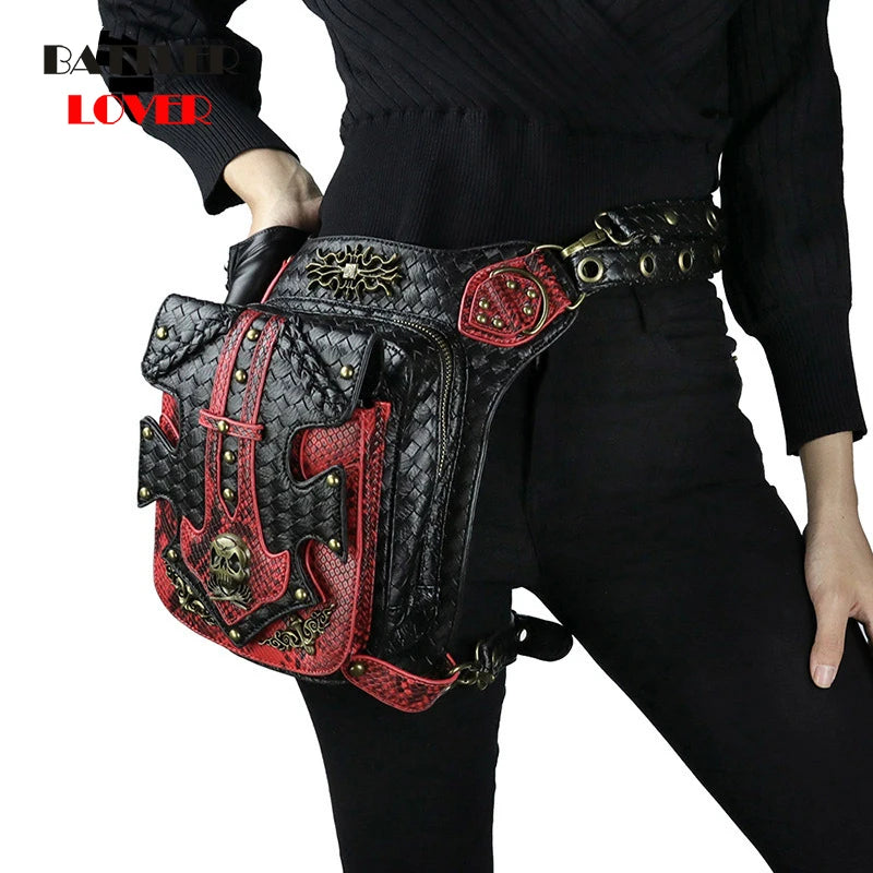 European Brand Design Chain Motorcycle Bags Women Clothing Shoulder Rivet Zipper Jacket Bag Messenger Bag Women Leather Handbags