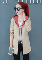 2022 New Spring Autumn Women Jacket Streetwear Hooded Coat Zippers Jackets Windbreakers Female Causal Outerwear 4XL SS69