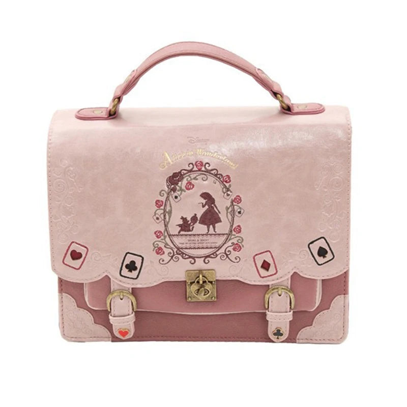 JIEROTYX Women Backpack Girl Alice Bag In Wonderland School Backpack Bag Women Handbags Bag Black Gothic Punk Style Hot Sale