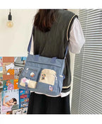 Nylon Waterproof Canvas Women Handbags Shoulder Bag Japanese Ladies Messenger Bag Student School Crossbody Bags for Girl Satchel