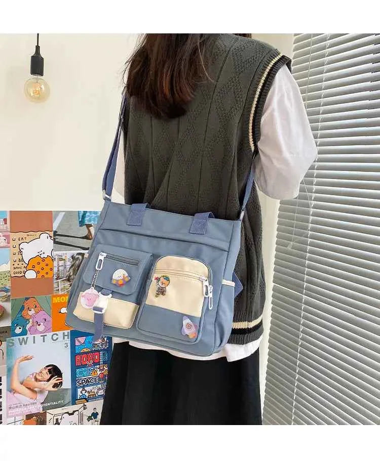 Nylon Waterproof Canvas Women Handbags Shoulder Bag Japanese Ladies Messenger Bag Student School Crossbody Bags for Girl Satchel