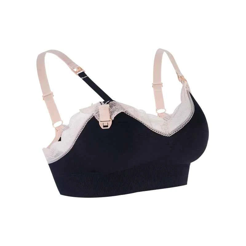 Wireless Front Open Nursing Bra Soft Lace Breathable Seamless Maternity Breastfeeding Bras Maternal Support For Pregnant Women