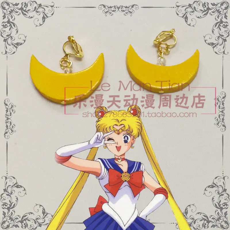 Japan Moon Tsukino Usagi Cosplay Prop wig Earrings Headwear Hairpin Headband Hair Clips Necklace Decoration Accessories