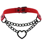Punk Black Metal Tassel Red Choker Necklace Sexy Spiked Neck Strap Clavicle Collar Men Necklaces Hollween Women Y2K Jeweley Gift SS69 8.69 P113 red