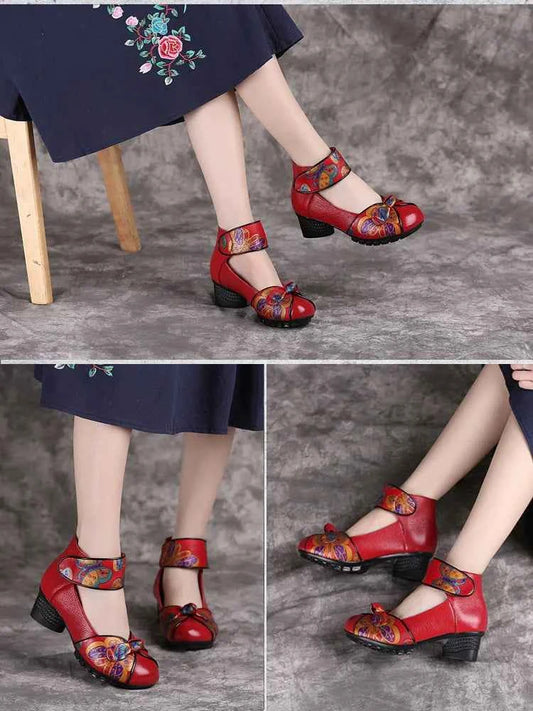 GKTINOO 2025 Spring Autumn New Retro Genuine Leather Platform Shoes Women's Pumps High Heel Soft Bottom Shoes Women Designers