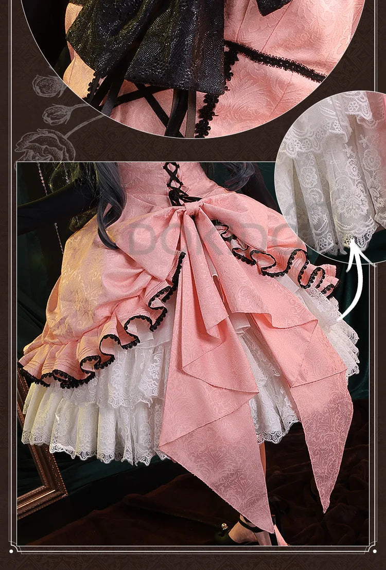 DokiDoki-SSR Ciel Phantomhive Cosplay Women Evening Dress Bustle Costume