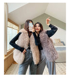 Real Mongolia Sheep Fur Vest - Natural Long Fur Gilet