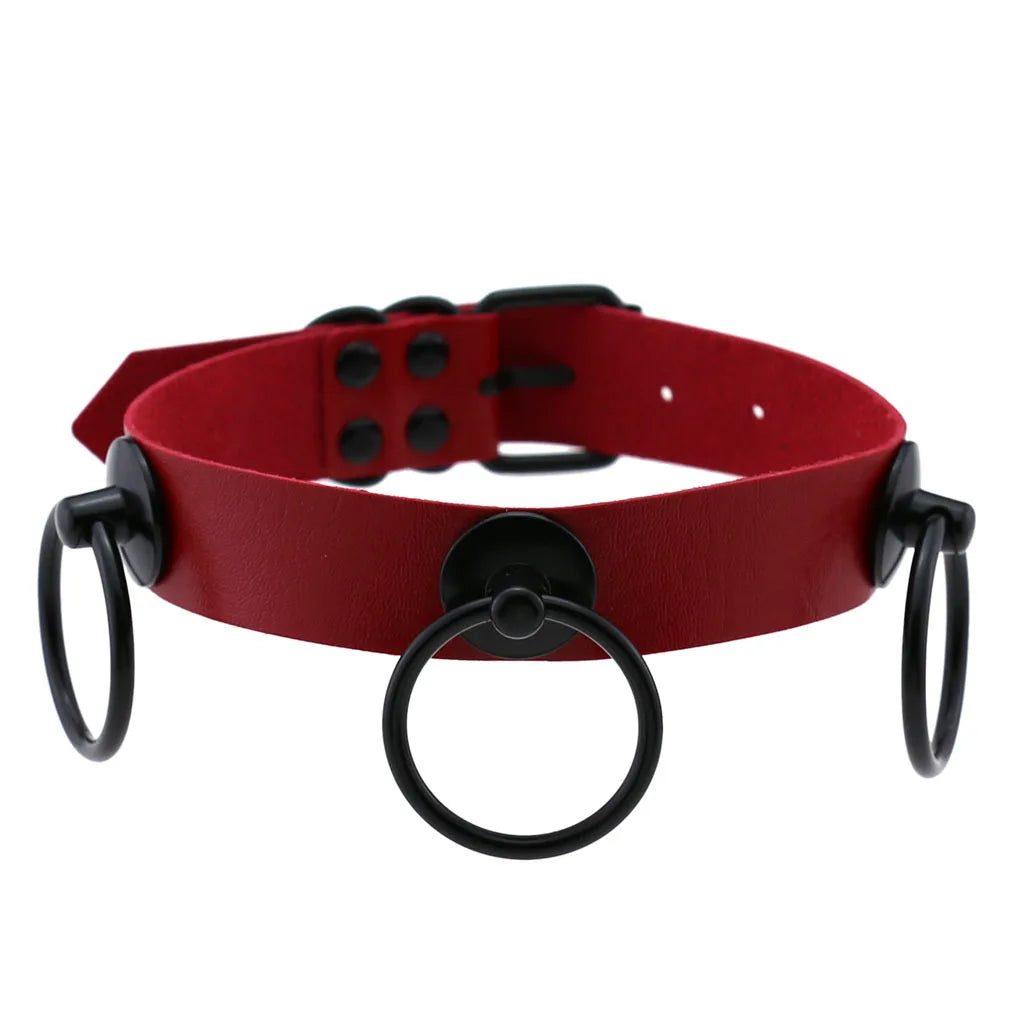 Punk Black Metal Tassel Red Choker Necklace Sexy Spiked Neck Strap Clavicle Collar Men Necklaces Hollween Women Y2K Jeweley Gift SS69 9.69 P079 red