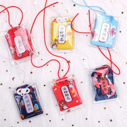 Japanese Prayer Omamori Pray Fortune Beauty Health Safety Lucky Charms Wealth Bag Guard Talisman Pendant Keychain Couple Gift - SS69