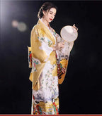 Burgundy Traditional Japanese Yukata Kimono Dress for Women Haori Floral  Cosplay Costumes Asian Long Robes Pajamas Clothing