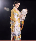 Traditional Japanese Yukata Kimono with Obi - Women's Evening Dress