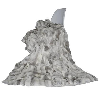 MS.Softex Winter Warm Natural Rabbit Fur Blanket Patchwork Real Rabbit Fur Throw Customized Soft Hand Made Drop Ship