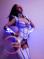 Luminous stage dance wear Sexy Future technology Led light up costume party girl nightclub dancer costume