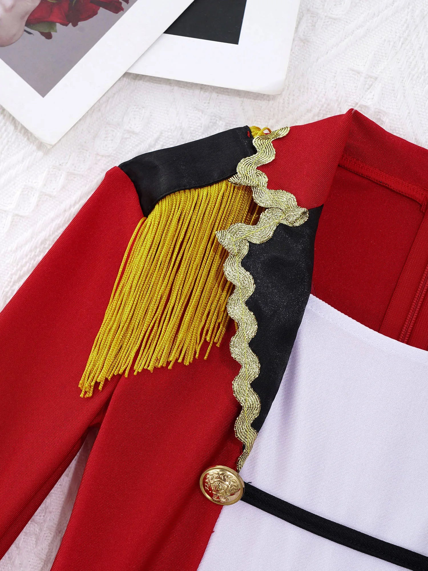 Girls Circus Ringmaster Jumpsuit Long Sleeve Patchwork Costume