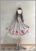 KOSAHIKI Japanese Lolita Dress Girls Strawberry Bunny Jsk Dresses Women Harajuku Sleeveless Cute  2026 Cosplay Vestido