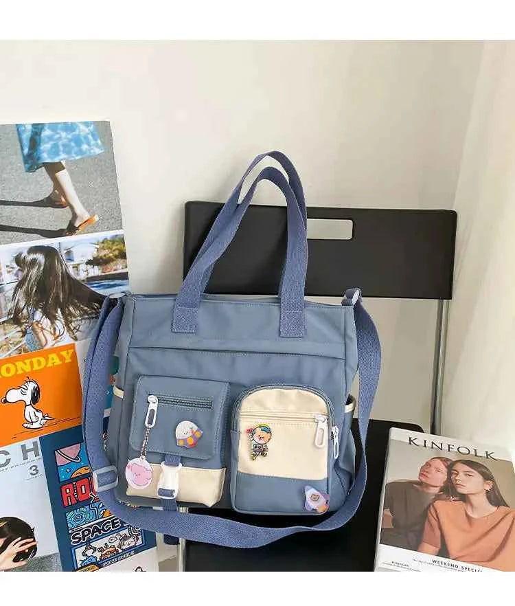 Nylon Waterproof Canvas Women Handbags Shoulder Bag Japanese Ladies Messenger Bag Student School Crossbody Bags for Girl Satchel