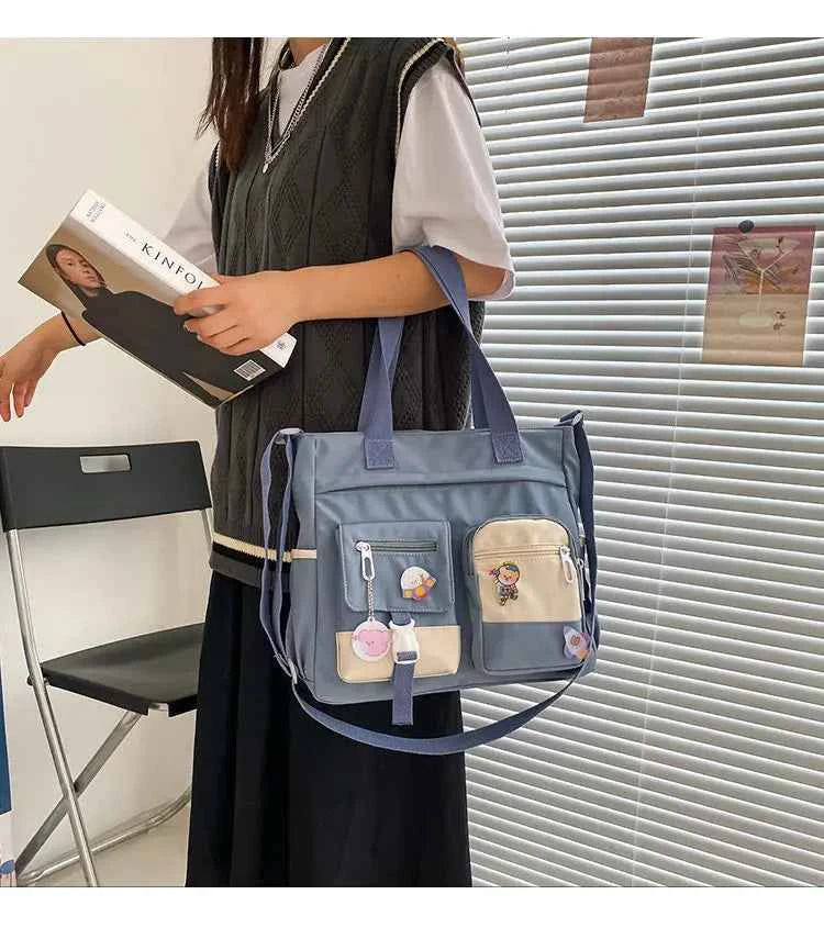 Nylon Waterproof Canvas Women Handbags Shoulder Bag Japanese Ladies Messenger Bag Student School Crossbody Bags for Girl Satchel