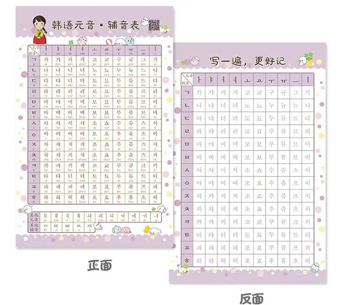 Korean 40-Tone Card Learn Self-Study From Scratch Memory Mantras Standard Elementary Pronunciation Vocabulary Sentences Books SS69