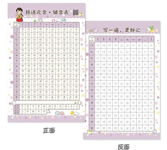 Korean 40-Tone Card Learn Self-Study From Scratch Memory Mantras Standard Elementary Pronunciation Vocabulary Sentences Books SS69