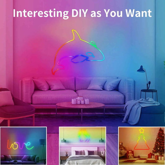 High Quality Home Led Neon Light Dimmer Kit Rgb Neon Light Is Suitable for Outdoor Decoration