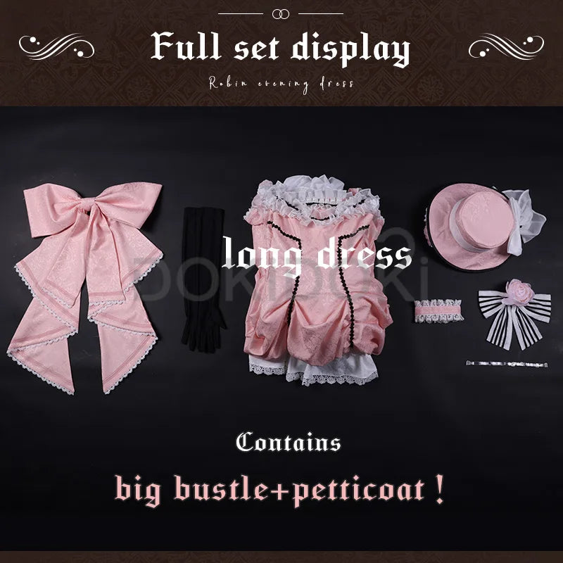 DokiDoki Ciel Phantomhive Cosplay Evening Dress Bustle Costume