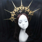 Baroque Gold Halo Headband Tiara - Lolita Vintage Goddess Style