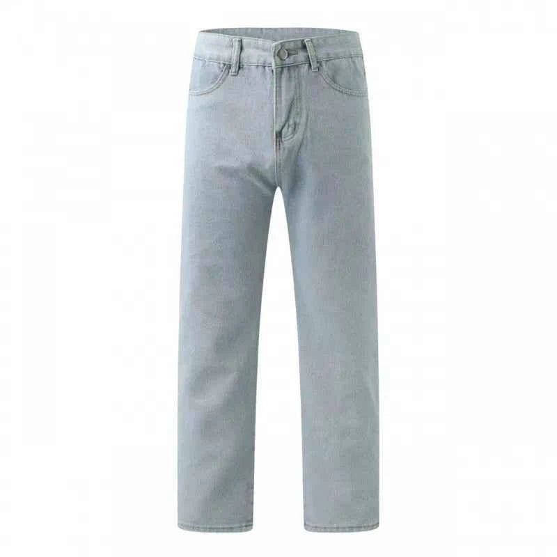 High-Waisted Vintage Denim Jeans for Women Loose Straight Leg Summer Casual Streetwear With Pockets & Holes Breathable Washable