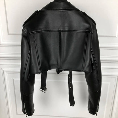 Real Leather Jacket 2022 Autumn Ladies Colorful Genuine Leather Top Short