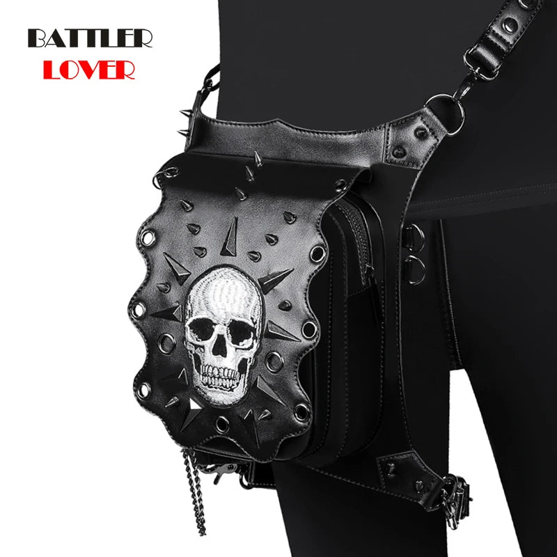 European Brand Design Chain Motorcycle Bags Women Clothing Shoulder Rivet Zipper Jacket Bag Messenger Bag Women Leather Handbags