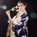 Traditional Japanese Yukata Kimono with Obi - Women's Evening Dress
