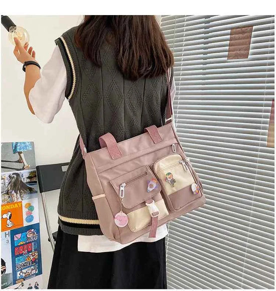 Nylon Waterproof Canvas Women Handbags Shoulder Bag Japanese Ladies Messenger Bag Student School Crossbody Bags for Girl Satchel