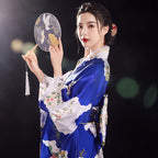 Traditional Japanese Yukata Kimono with Obi - Women's Evening Dress