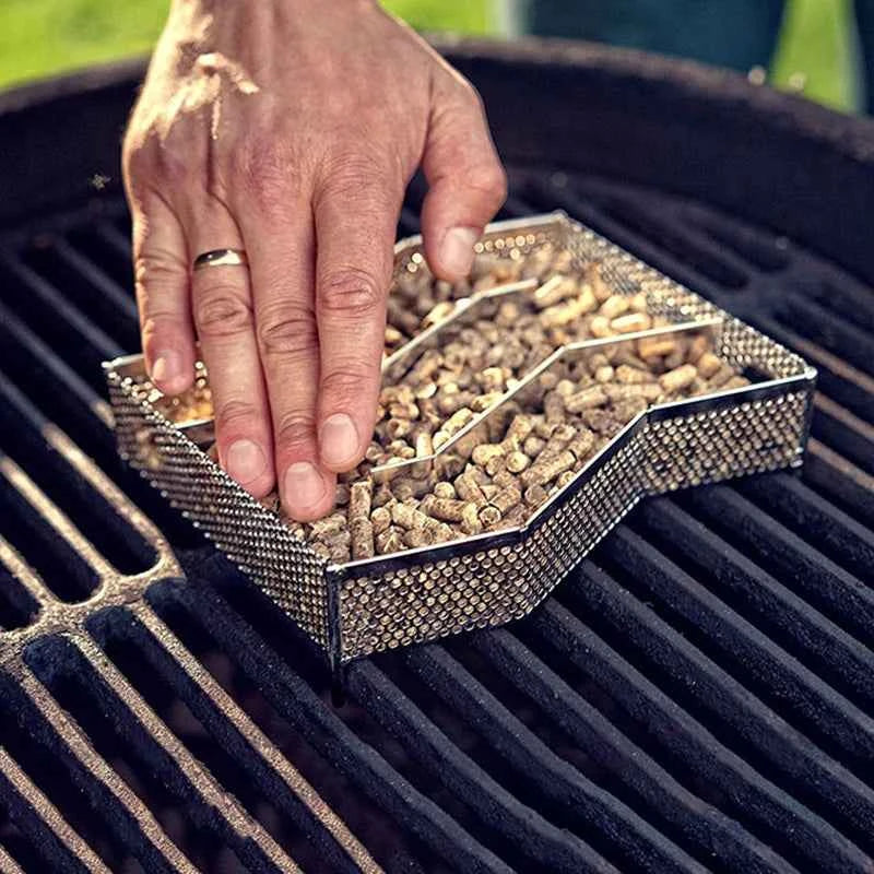 500g Apple Wood Pellets BBQ Flavoring Chips Kiln Dried Sawdus Specialty Wooden Chunks for Barbecue Smoker Grill Bacon Fish Meat